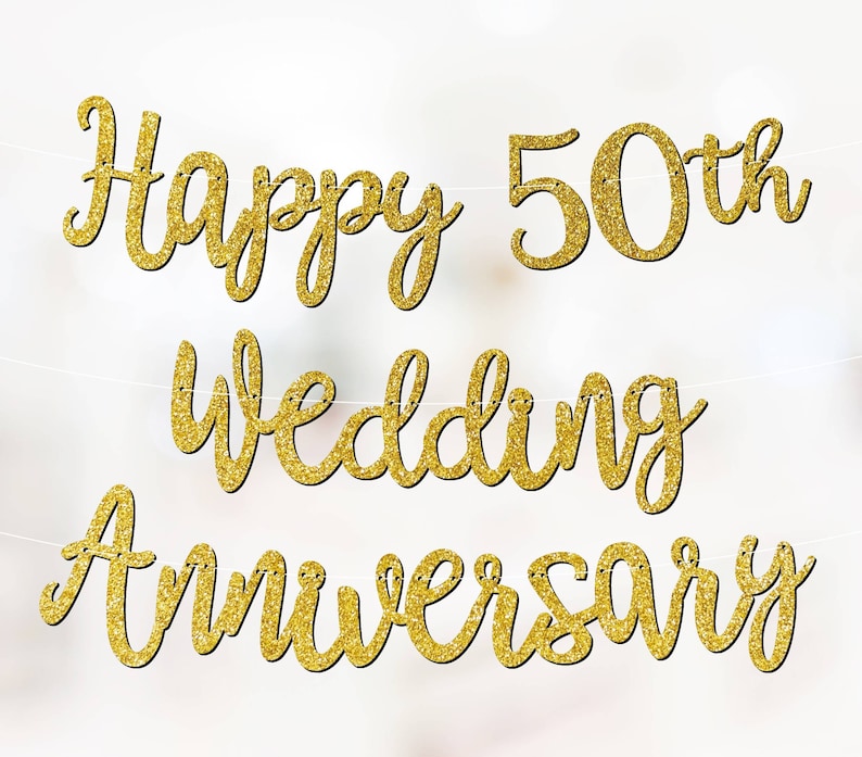 Personalised Custom 50th Wedding Anniversary Banner Party Etsy UK