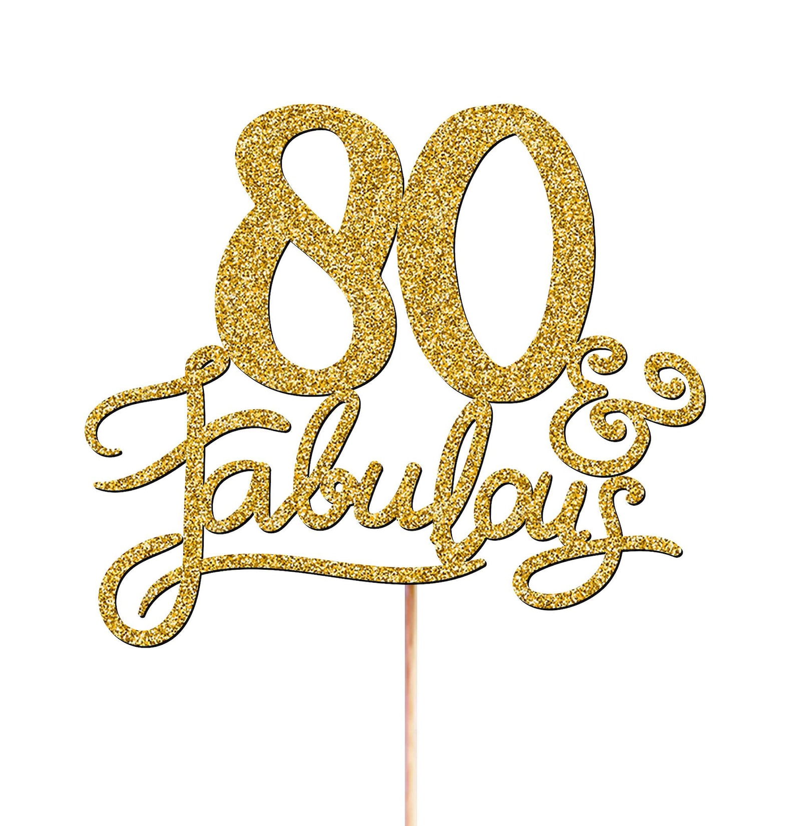 Personalised Custom 80th Birthday Cake Topper Party Etsy