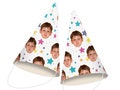 Personalised Photo Face Party Hats For 10th Birthday Party Decorations Paper Party Supplies Decor Custom Photos Caps 5th 7th 13th HBD10