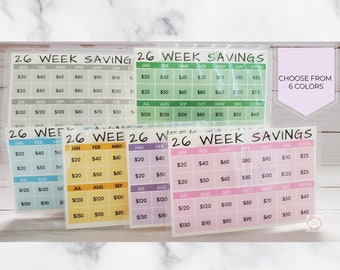 26 Week Savings Challenge, Sinking Funds, Cash Stuffing, Cash Envelopes, Cash Binder System, Budget Binder, Budget Envelopes, Money Savings