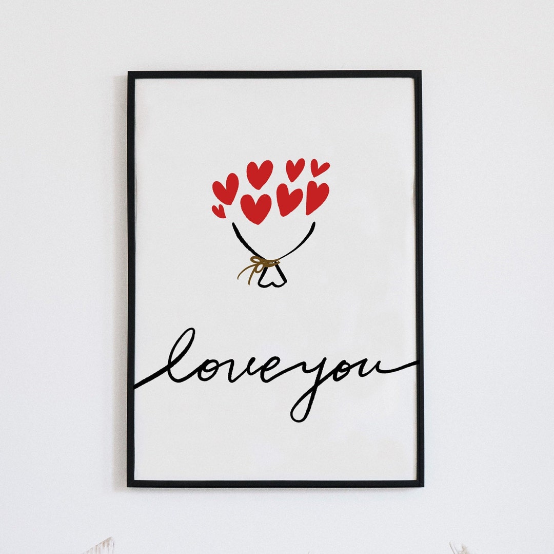 Printable Wall Art Love You Living Room Wall Art Etsy