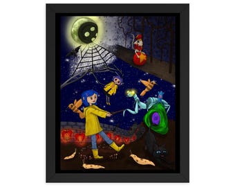 Póster enmarcado de Coraline Art