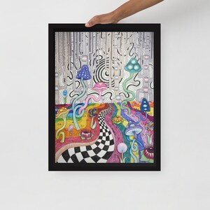 Trippy Woods Framed poster