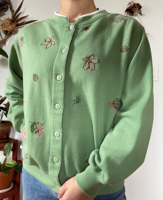 Women Shenanigans 70s-80s petite green with floral
