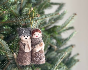 Felt Nativity Figure Christmas Ornament, Mother's Day Gift, Baby Jesus Ornament, Tree Decoration, Nativity Scene Ornament