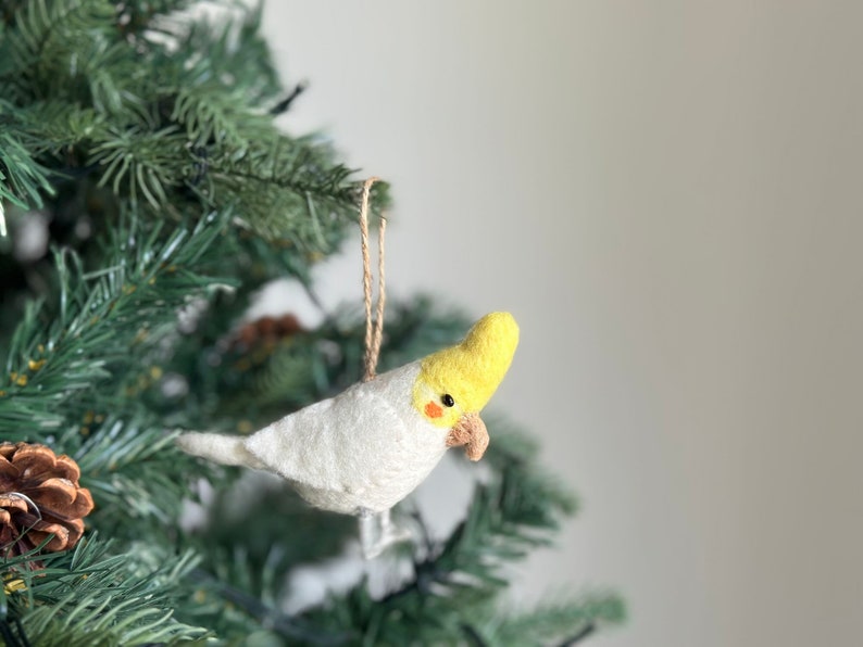 Felt Cockatiel Parrot Easter Ornament - Thumbnail 4