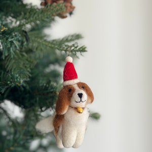 Felt King Charles Cavalier Dog Ornament, Needle Felted Dog Ornament, Christmas Decoration, Tree Ornament, Fair Trade image 8