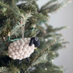 Pompom Sheep Ornament, Shaun The Sheep, Lamb Ornament
