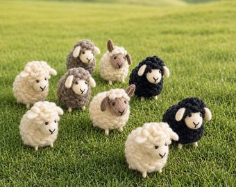 Felt Mini Sheep Table Decorations, Mini Sheep Toy, Spring Decoration, Baby Sheep