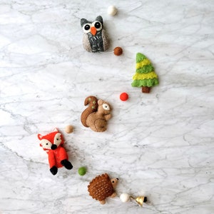 Felt Woodland Animal Garland, Baby Forest Animal Banner, Decor Woodland Theme nursery, Forest Animal Nursery, Felt Animal Party Garland