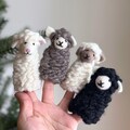Sheep Felt Finger Puppet, Needle Felted Finger Puppet, Waldorf Toy, Speech Therapy Aid, Pretend Play, Story Telling For Kids