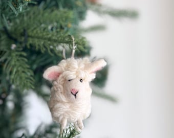 Felt Mini Sheep Keychain, Sheep Keyring, Spring Decoration, Baby Sheep, Tree Hanging Decorations