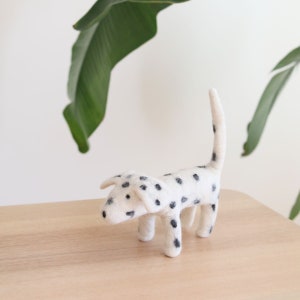 Wool Felt Dalmatian, Dalmatian Miniature, Dog Cuddle Toy, Dalmatian Collectible