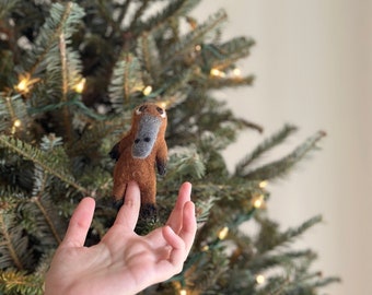 Needle Felted Platypus Finger Puppet, Waldorf Toy, Speech Therapy Aid, Pretend Play, Aussie Animal, Unique Christmas Gift