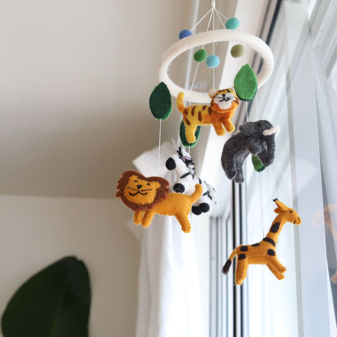 Safari Mobile African Animal Baby Mobile for Nursery Jungle Etsy