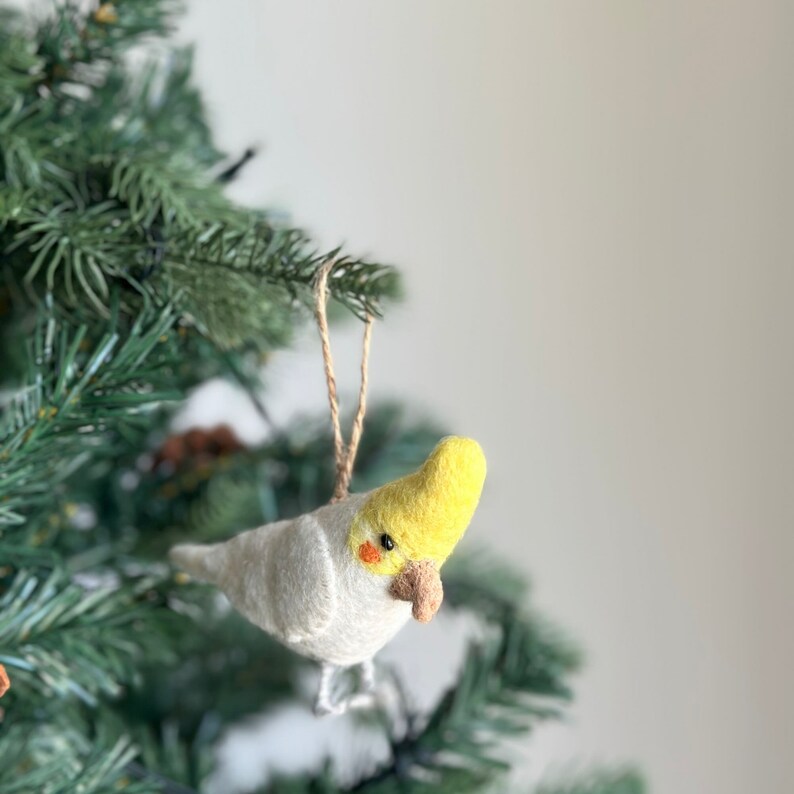 Felt Cockatiel Parrot Easter Ornament