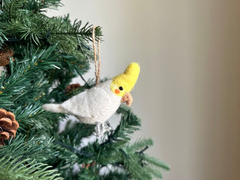 Felt Cockatiel Parrot Easter Ornament - Thumbnail 2