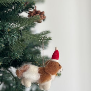 Felt King Charles Cavalier Dog Ornament, Needle Felted Dog Ornament, Christmas Decoration, Tree Ornament, Fair Trade image 9