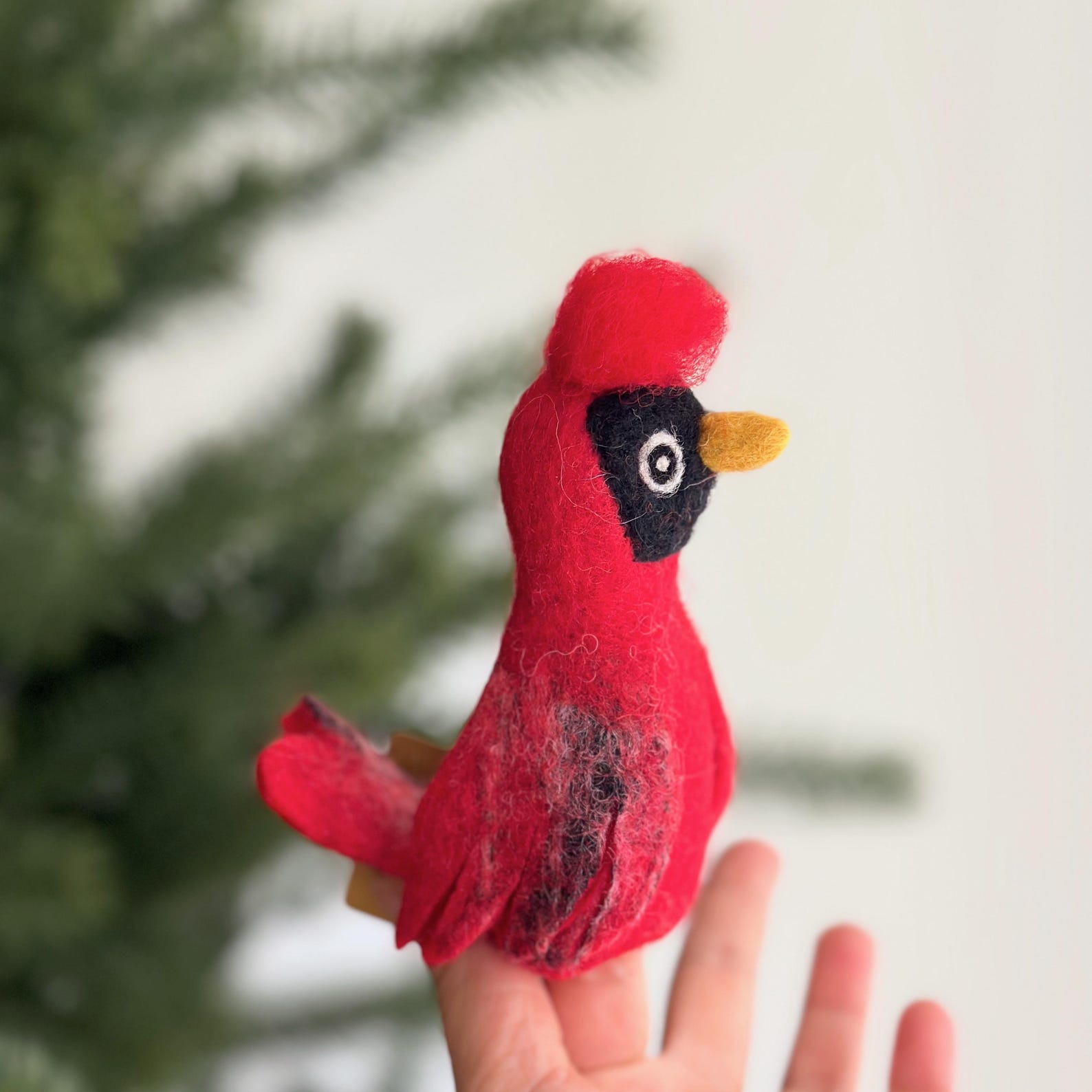 Felt Cardinal Finger Puppet, Wardolf Inspired Toy, Pretend Play, New ...