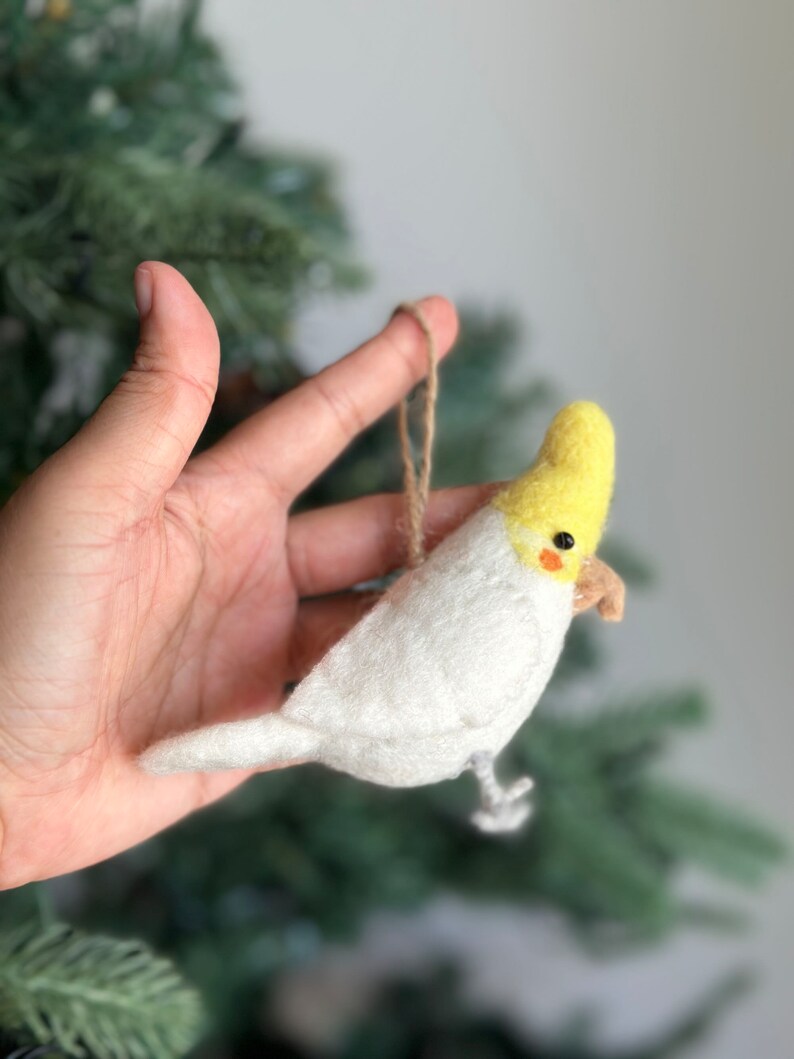 Felt Cockatiel Parrot Easter Ornament - Thumbnail 5