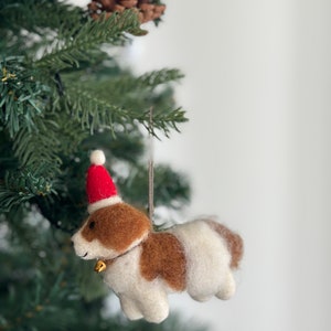 Felt King Charles Cavalier Dog Ornament, Needle Felted Dog Ornament, Christmas Decoration, Tree Ornament, Fair Trade image 7