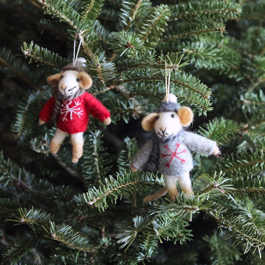 Bulk Christmas Felt Mice Ornaments for Christmas Tree Wreath Home Part —  Artificialmerch