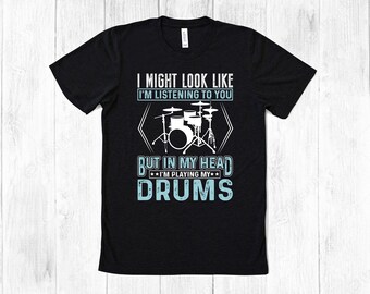 Husband Gift Father/'s Day Vintage Retro Sunset Graphic Tee Dad Birthday Shirt Funny Drumming T-Shirt Gift for a Cool Drummer Dad