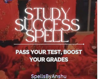 Study Success Spell – Pass Exams with Ease, Boost Motivation, Achieve Academic Success , Exam Success Spell , Pass Exam Spell, Genius spell