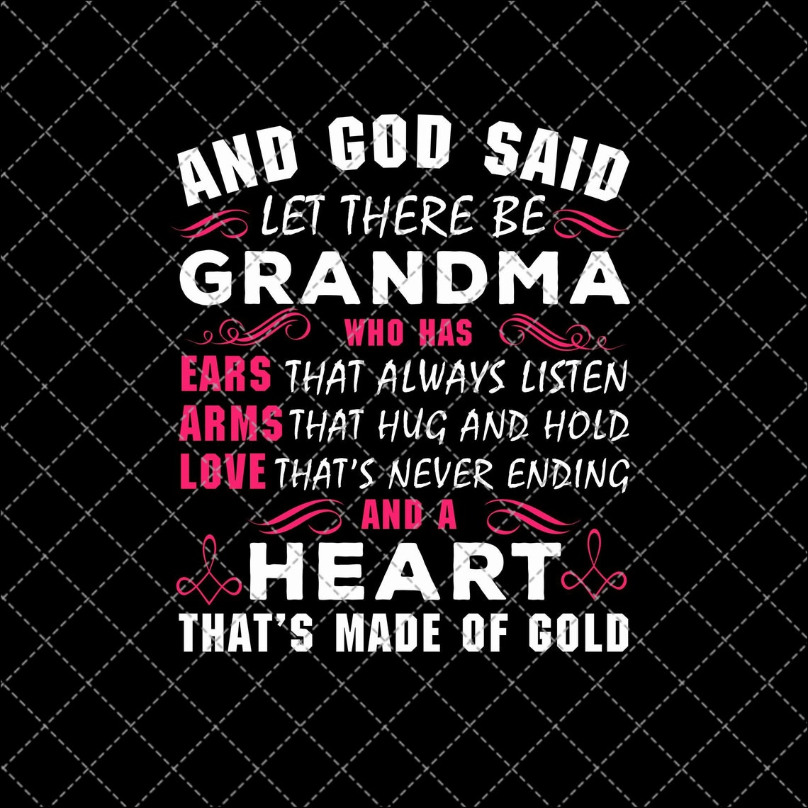 And God Said Let There Be Grandma Png Png Printable Digital Etsy
