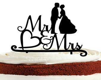 Cake Topper aus Acryl zur Hochzeit | Mr & Mrs | Kuchendeko Tortenstecker | verschiedene Farben | Hochzeitsgeschenk | Made in Germany