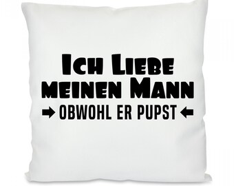 white husband pillow