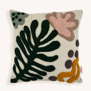 Lotus Decorative Punch Pillow Cover