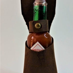 Leather hot sauce holster free shipping in Australia personalisation available image 3