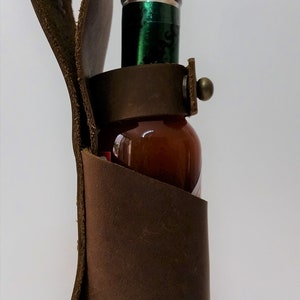 Leather hot sauce holster free shipping in Australia personalisation available image 2