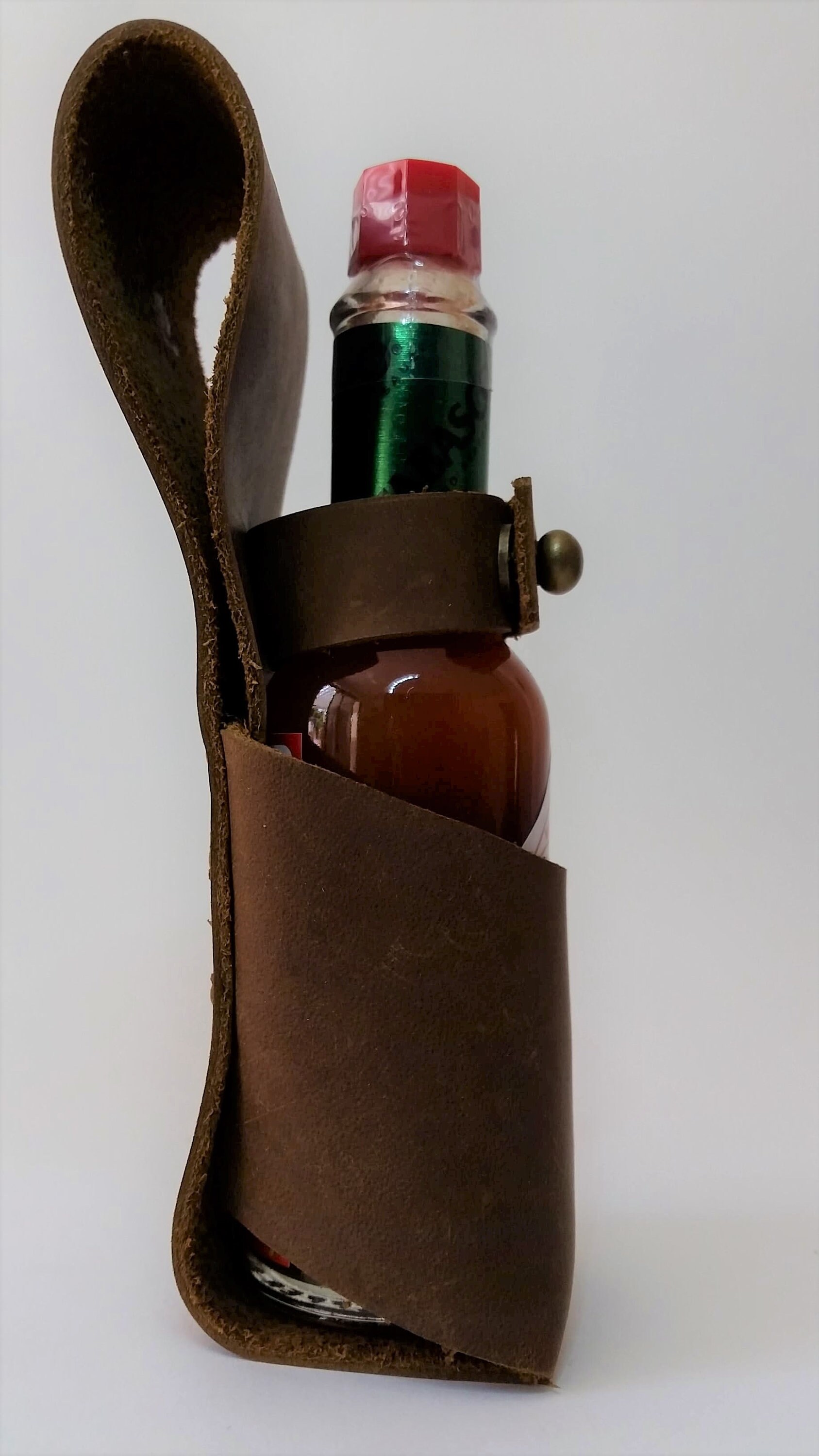 Leather Hot Sauce Holster Free Shipping in Australia Personalisation