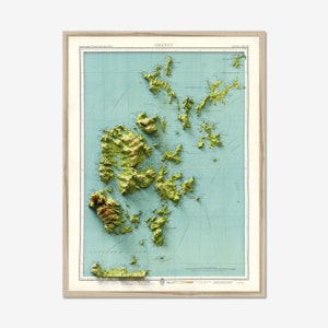 Orkney | Vintage Landkarte |  Giclée Fine Art Druck