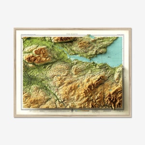 Firth of Forth (Édimbourg) | carte vintage |  Impression giclée d'art