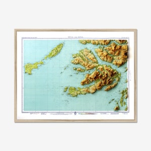 Mull & Iona | Vintage map |  Giclée Fine Art Print