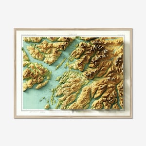 Argyll | Vintage kaart |  Fine Art-gicléedruk