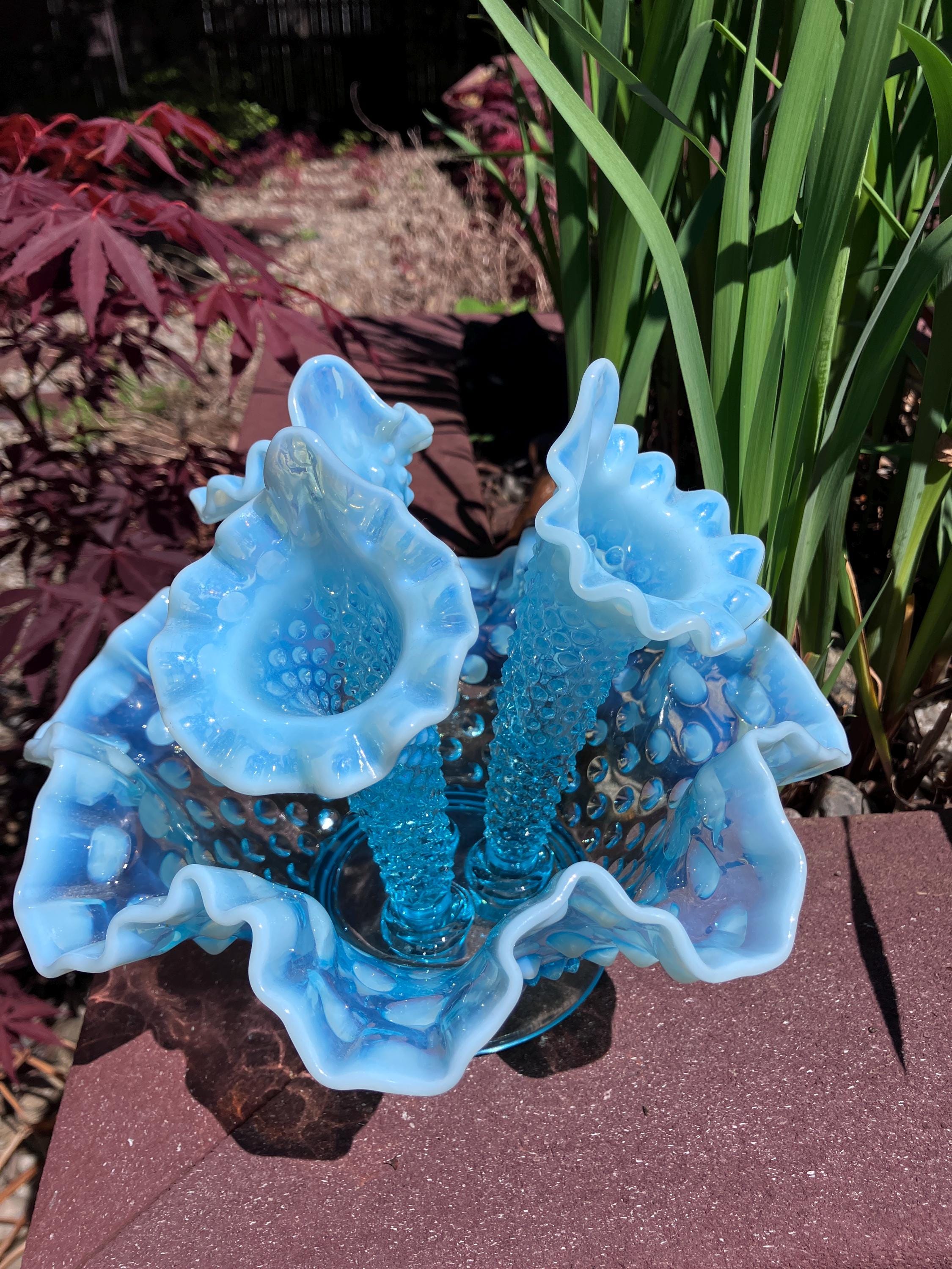 Fenton Blue Hobnail - Etsy