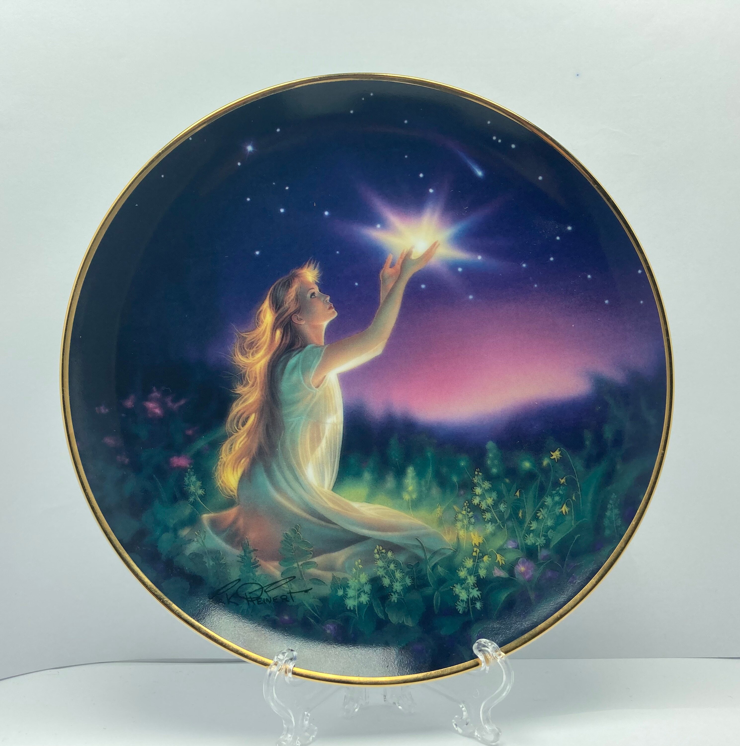 Franklin Mint Plate “crystal Power” Fine Porcelain Heirloom
