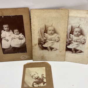 Victorian 1895 Cabinet Photo Cards Lot Of Four  Style Photography Antique**Free Shipping**