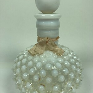 Moonstone Clear Opalescent Hobnail Anchor Hocking Wrisley Cologne Bottle Stopper**Free Shipping**