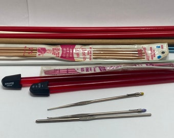 Susan Bates And Marcia Lynn Knitting Needles And Crochet Hooks Lot Of 26**Free Shipping**