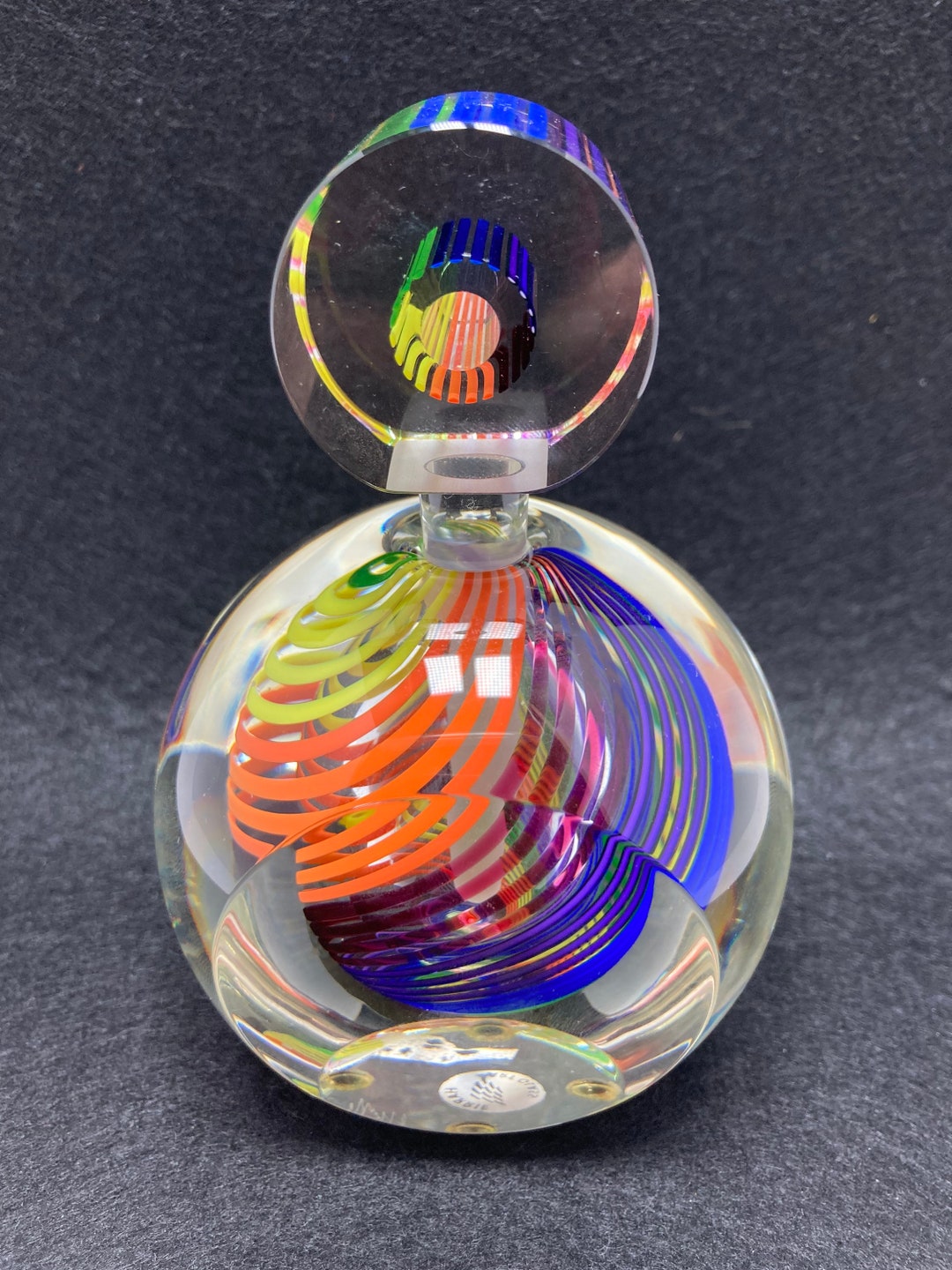 Paul Harrie Rainbow Handblown Art Glass Perfume Bottlefree Etsy