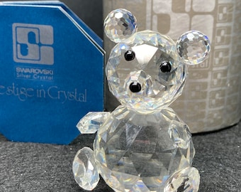 Swarovski Silver Crystal Bear 7664 Certs & Original Box - Etsy