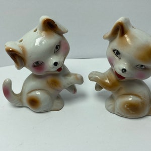 Vintage Dog Salt And Pepper Shakers Japan**Free Shipping**