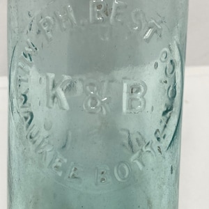 1890-1911 Blob Top Dean Foster & Co Boston Milwaukee Bottling Co PH. Best K And B Embossed On Front**Free Shipping**