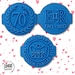 Queen's Platinum Jubilee (Set of 3 Stamps) Embosser / Stamp for Fondant, Icing, Cupcake, Cookie, Cake, Decoration 