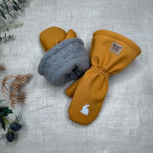 Softshell Winterfäustlinge, mit Wollfleece und Merino, reflektierende Details, vielseitig einsetzbar